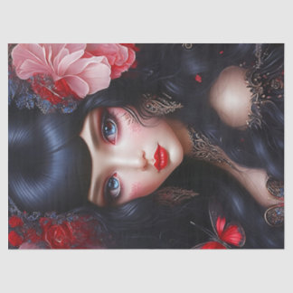 Papier Mousseline Imaginaire Jolie Fleur Fée Princesse Découpage