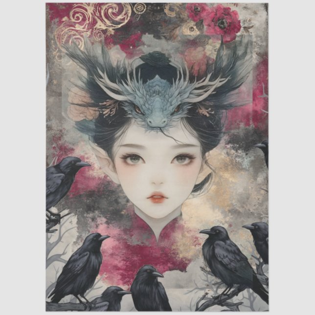 Papier Mousseline Imaginaire lymphatique gothique mythologique Drago (Recto)