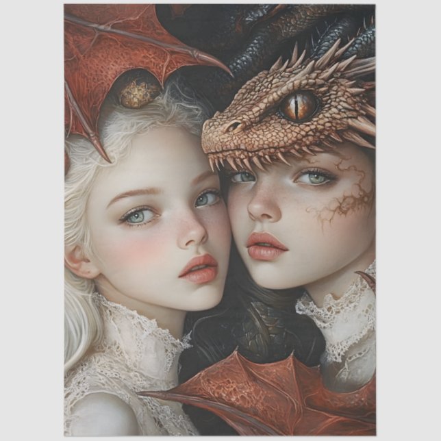 Papier Mousseline Imaginaire lymphatique gothique mythologique Drago (Recto)