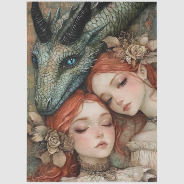 Papier Mousseline Imaginaire lymphatique gothique mythologique Drago (Recto)