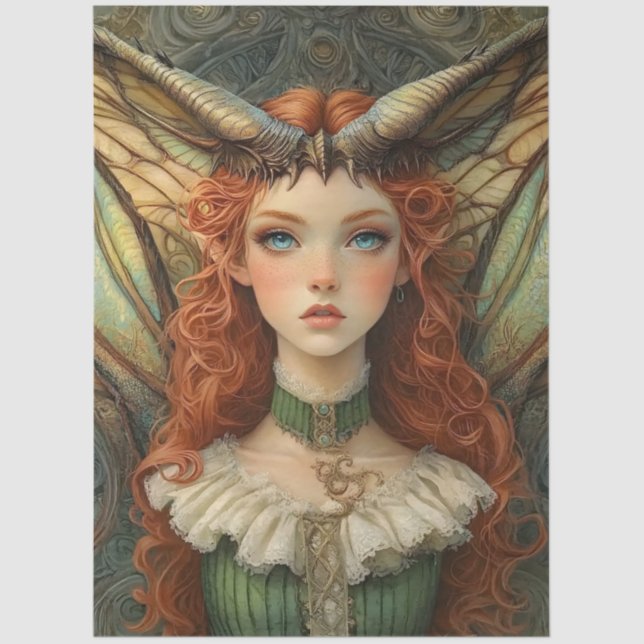 Papier Mousseline Imaginaire lymphatique gothique mythologique Drago (Recto)