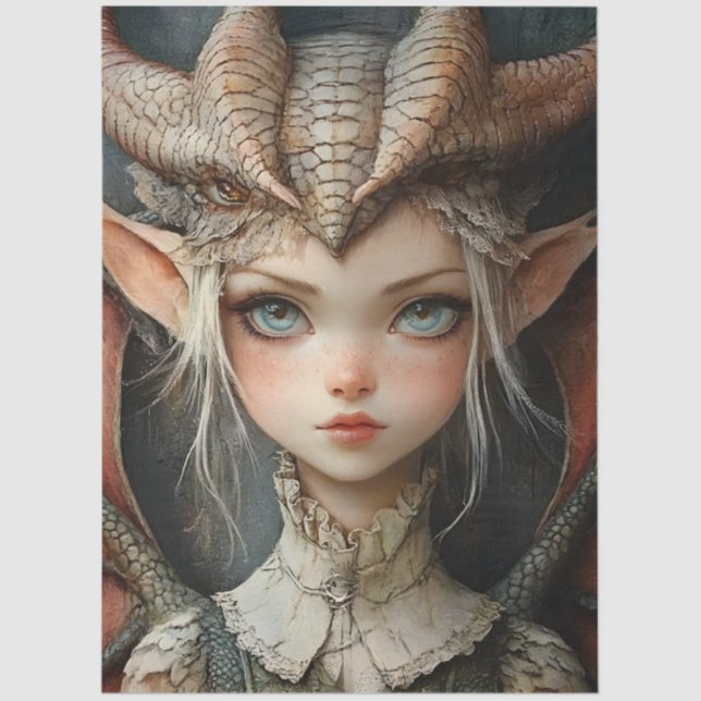 Papier Mousseline Imaginaire lymphatique gothique mythologique Drago (Recto)