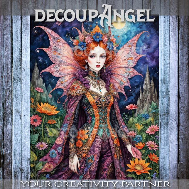 Papier Mousseline Imaginaire Queen of Garden Découpage (Créateur téléchargé)