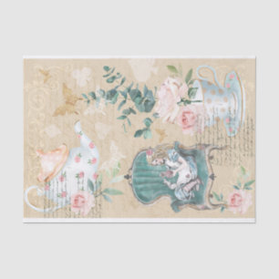 Papier Mousseline Imaginaire vintage Alice Au Pays Des Merveilles