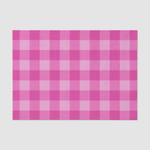 Papier Mousseline Impression à motif carreauté tartan rose bubble gu