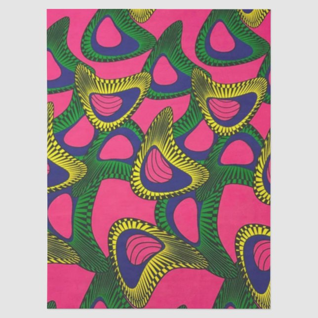 Papier Mousseline Impression africaine (Recto)