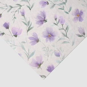 Papier Mousseline Impression botanique de fleurs sauvages Cottagecor