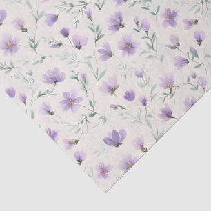 Papier Mousseline Impression botanique de fleurs sauvages Cottagecor