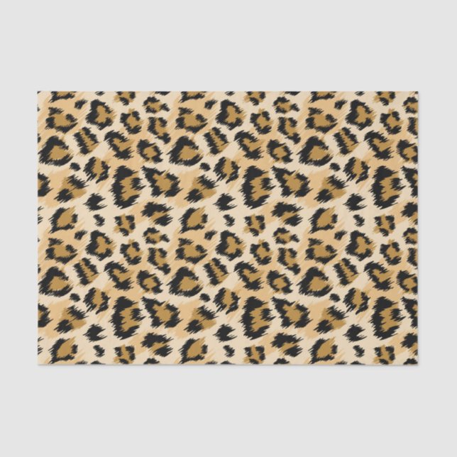 Papier Mousseline Impression Cheetah (Recto)