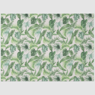 Papier Mousseline Impression d'animaux tropicaux et série de verdure
