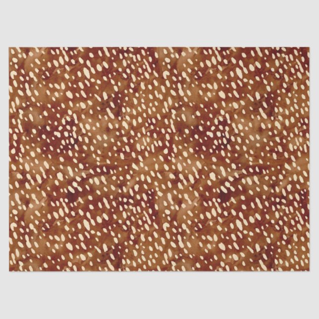 Papier Mousseline Impression de cerfs aquarelle (Recto)