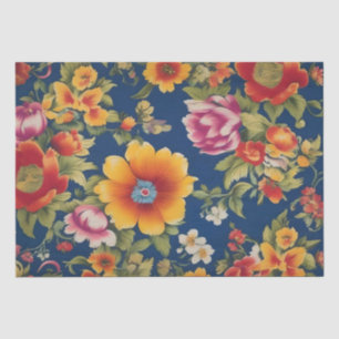 Papier Mousseline Impression de fleurs italiennes Decoupage /
