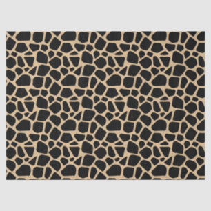 Papier Mousseline Impression de girafe Brown noire