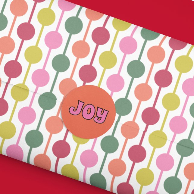 Papier Mousseline Impression géométrique rétro 1970 Noël à motifs (Créateur téléchargé)