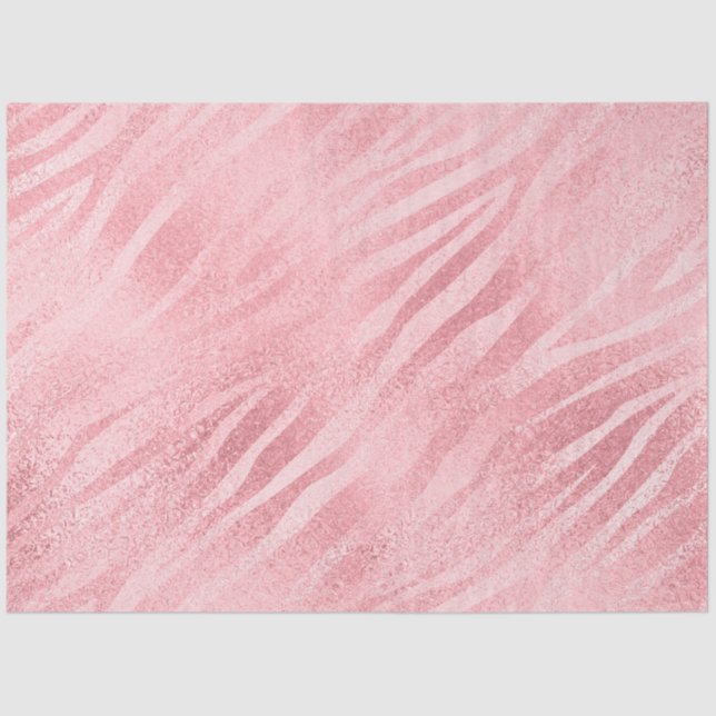 Papier Mousseline Impression Glam Pink Zebra (Recto)