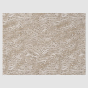 Papier Mousseline Impression Glitzy Gold Zebra