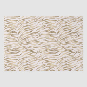 Papier Mousseline Impression Gold Zebra