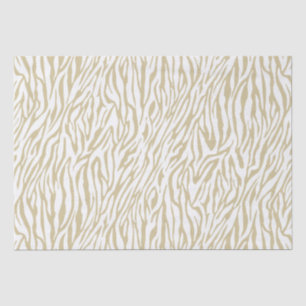 Papier Mousseline Impression Gold Zebra