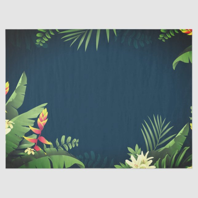 Papier Mousseline Impression hawaïenne (Recto)