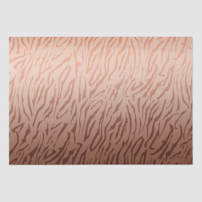 Papier Mousseline Impression Ombre Tiger en bronze or (Recto)