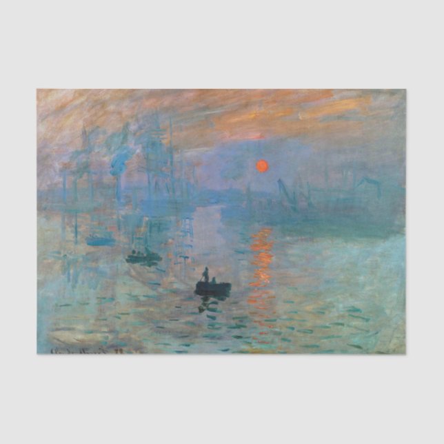 Papier Mousseline Impression Sunrise par Claude Monet  (Recto)
