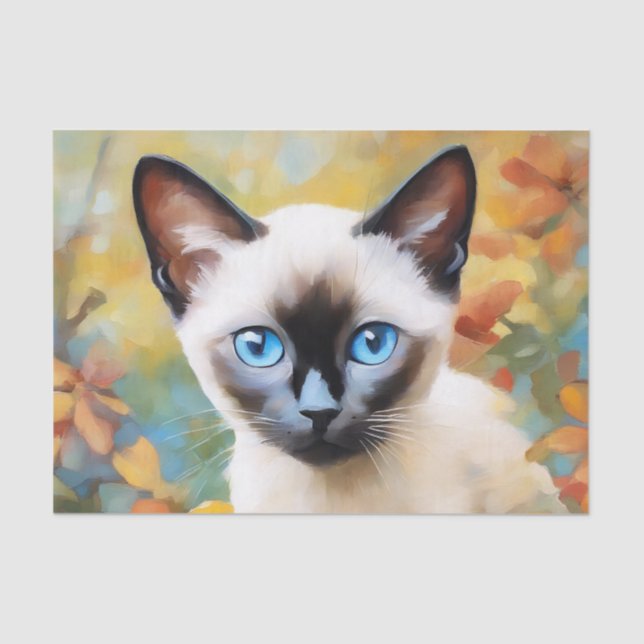Papier Mousseline Impressionniste Siamese Kitten (Recto)