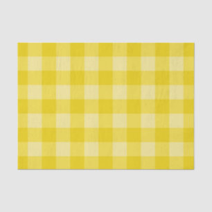 Papier Mousseline Imprimé à carreaux Tartan jaune citron vif et acid