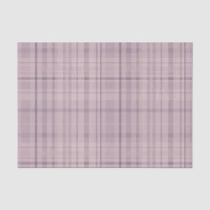 Papier Mousseline Imprimé à motif tartan carreauté rose mauve violet
