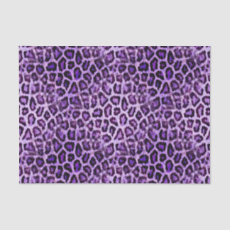 Papier Mousseline Imprimé animalier girly fête léopard violet mignon