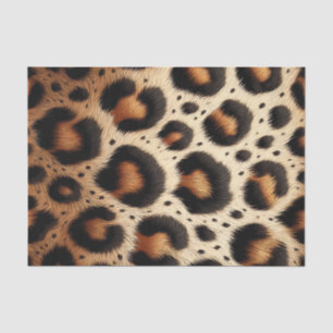 Papier Mousseline Imprimé animalier taches de fourrure léopard beige