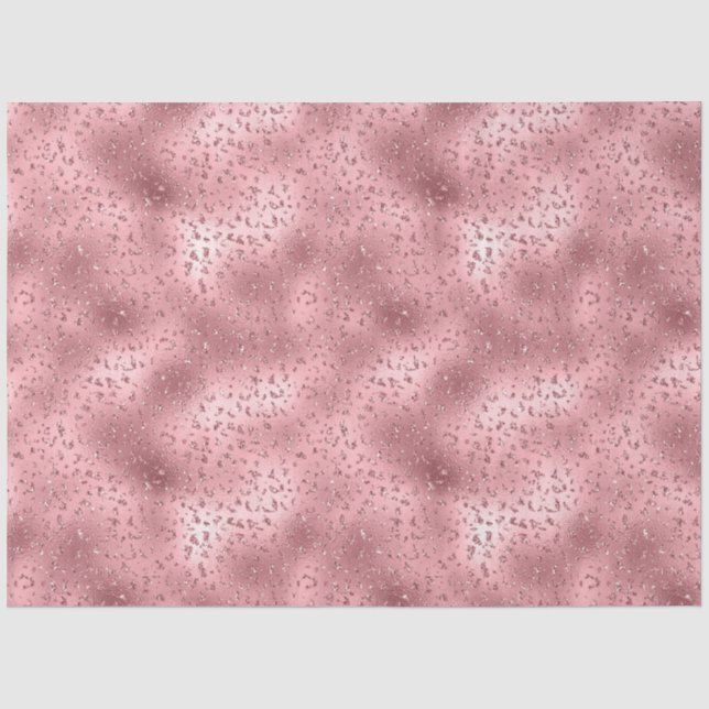 Papier Mousseline Imprimé guépard rose clinquant (Recto)