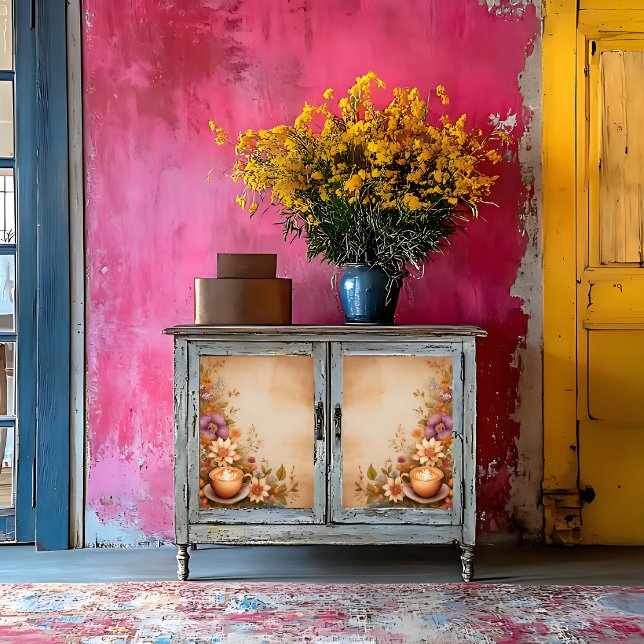 Papier Mousseline Imprimer Découpage café d'automne vintage (Créateur téléchargé)