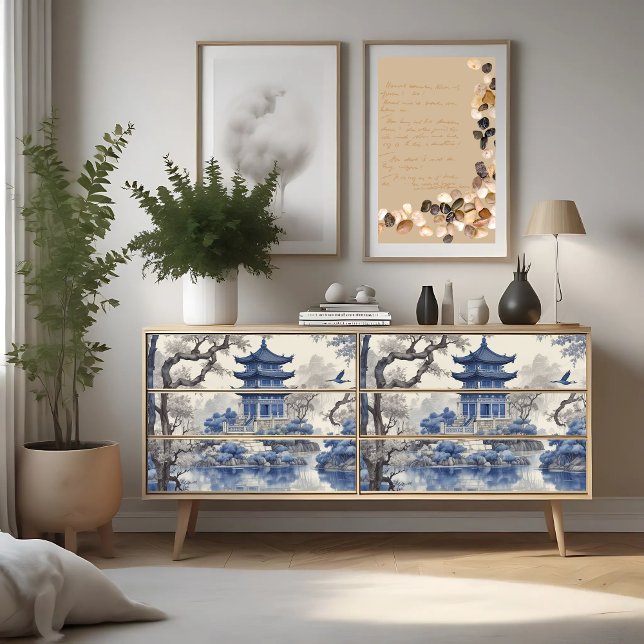 Papier Mousseline Imprimer Découpage de saule bleu victorien (Créateur téléchargé)