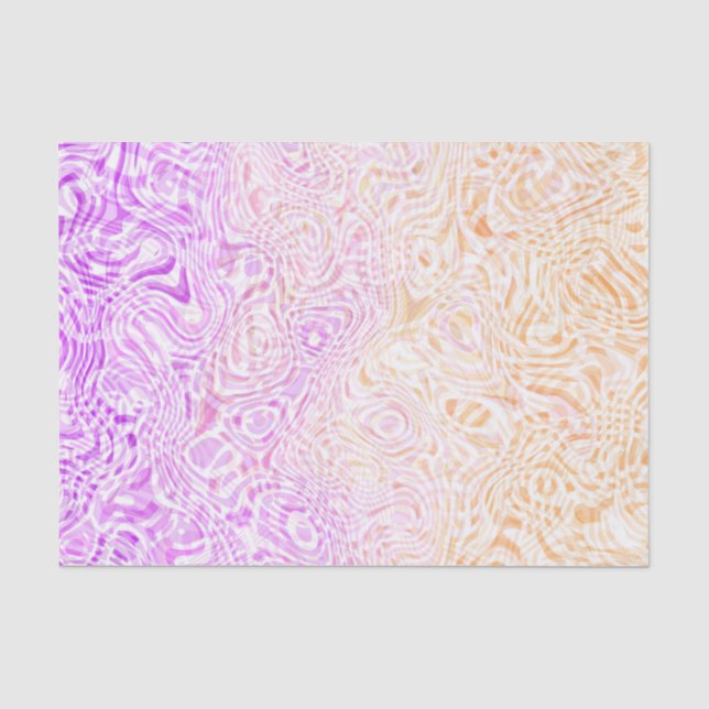Papier Mousseline Indicateur Trippy Squiggly Boho Abstrait Trixic Pr (Recto)