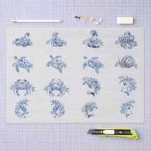 Individual Vintage Inspired Blue White Delft