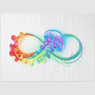 Papier Mousseline Infinity avec Rainbow Jellyfish