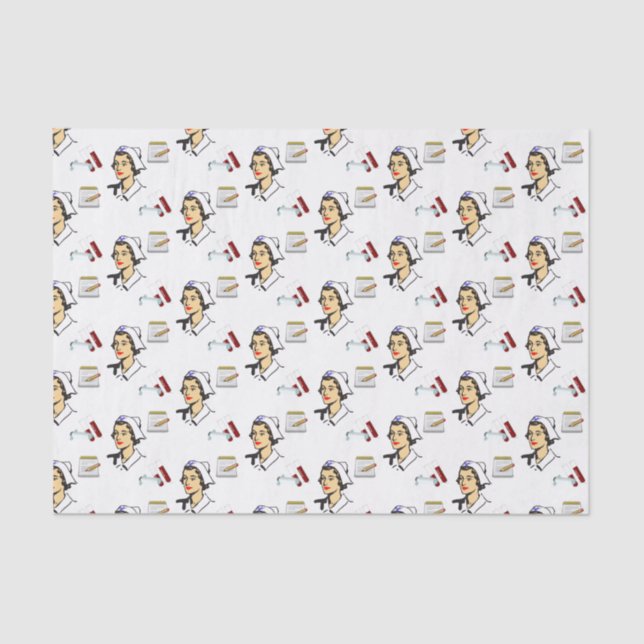 Papier Mousseline Infirmière en papier de tissus décoratifs (Recto)