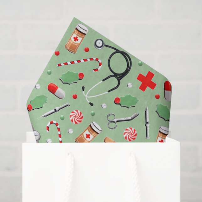 Papier Mousseline Infirmière Holiday (Sac cadeau)