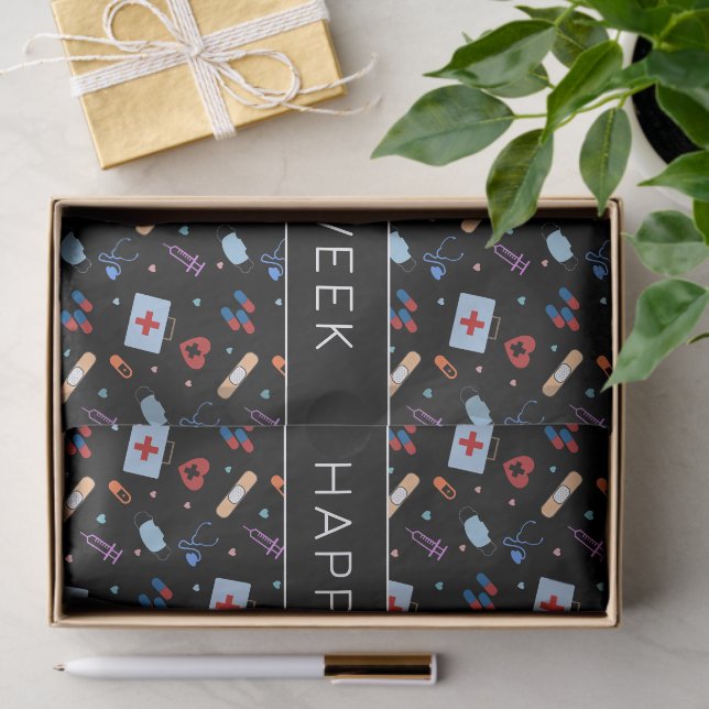 Papier Mousseline Infirmière RN personnalisée | Docteur Motif Médica (Cadeau)