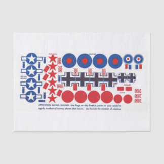 Papier Mousseline Insignes nationaux d'avion modèle de 2ÈME GUERRE