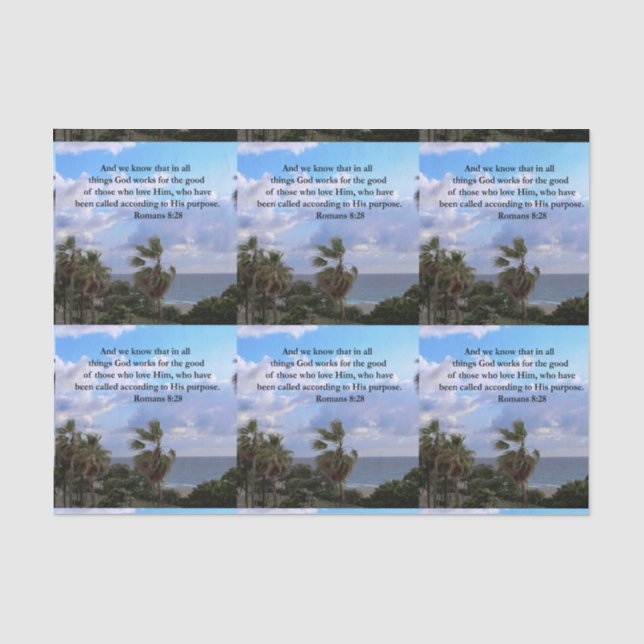 PAPIER MOUSSELINE INSPIRANT LES ROMAINS 8:28 (Recto)