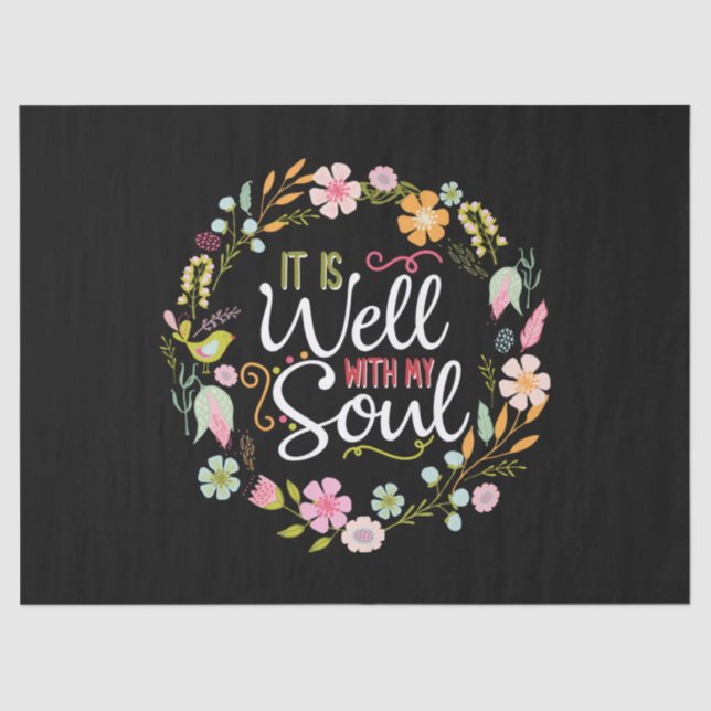 Papier Mousseline Inspirationnel, il va bien avec mon âme (Recto)