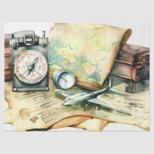 Papier Mousseline "Inspiré par le voyage : l'aventure attend"