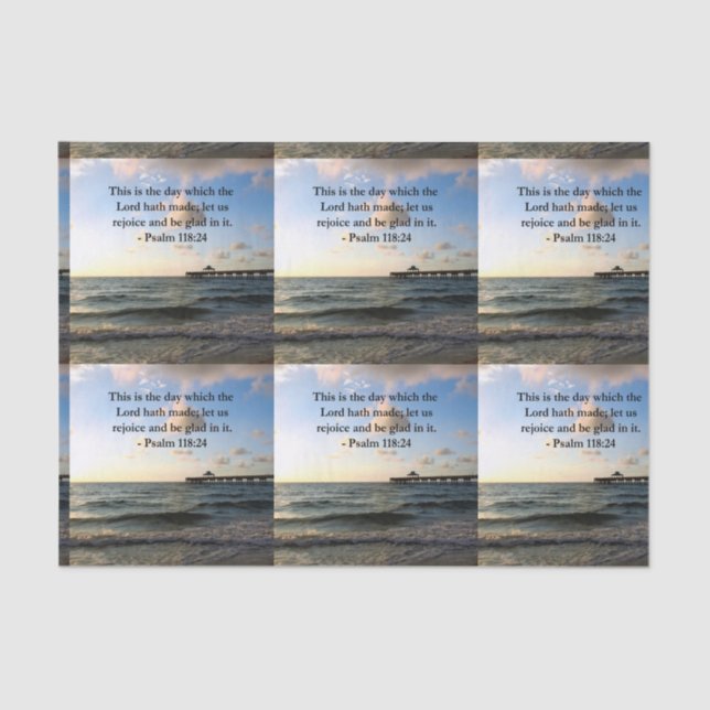 PAPIER MOUSSELINE INSPIRING PSALM 118:24 VERSE (Recto)