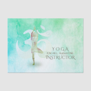 Papier Mousseline Instructeur de méditation Aquarelle Yoga Pose Om S