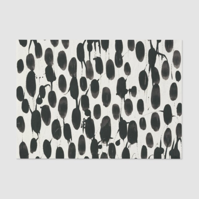 Papier Mousseline Invariable I | Aquarelle noire (Recto)