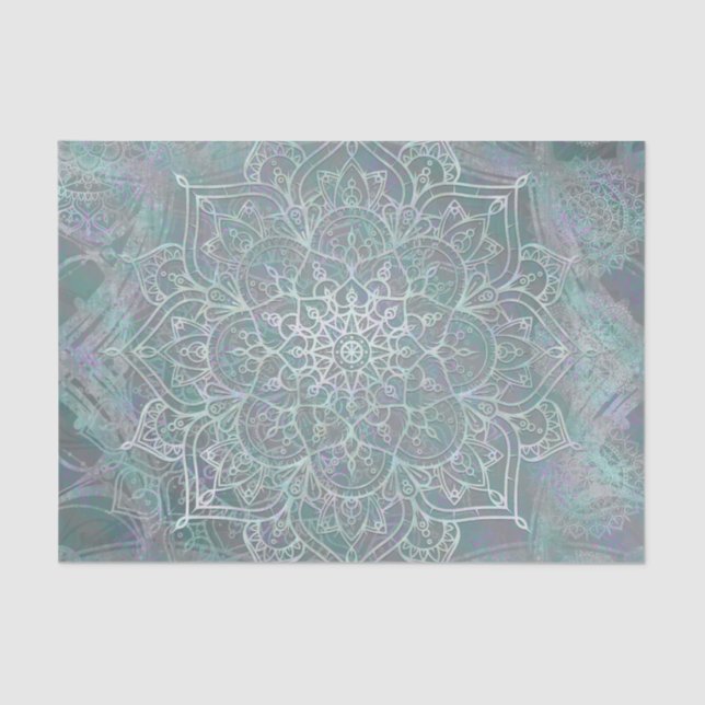 Papier Mousseline Iridescent Shtoujours Mandala Boho Chic (Recto)