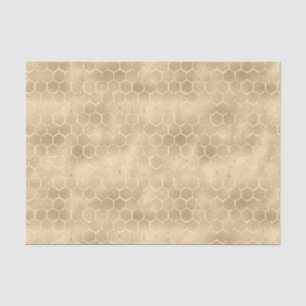 Papier Mousseline Iridescente Honeycomb Gold Gradient Apier Motif