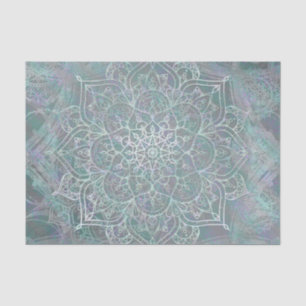 Papier Mousseline Iridescente Shimmer Mandala Boho Chic