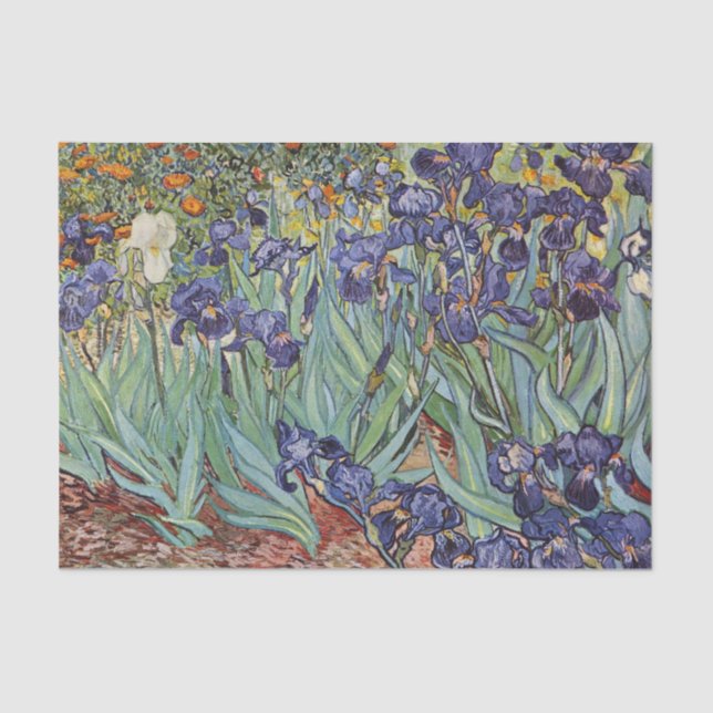 Papier Mousseline Iris de Van Gogh Peinture Impressionniste (Recto)